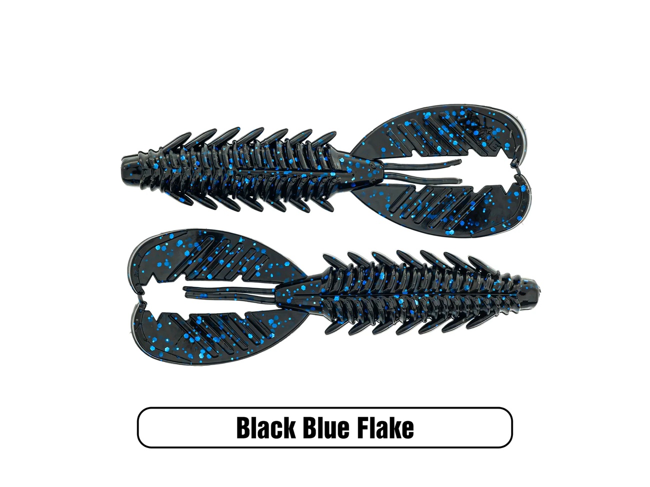 X Zone Adrenaline Craw Jr. 3.5" Black Blue Flake 7p